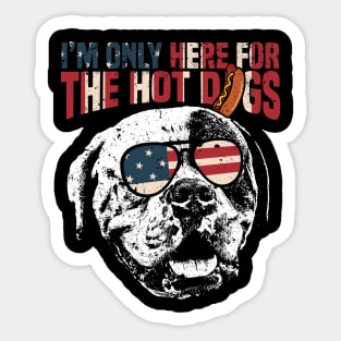 I'm only here for the hot dogs Sticker